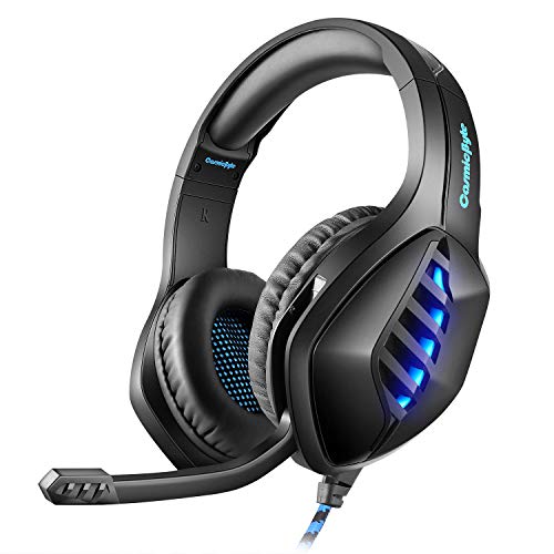 Cosmic Byte GS430 Gaming Headphone, 7 Color RGB LED and Microphone for PC, PS5, Xbox, Mobiles, Tablets, Laptops (Black)